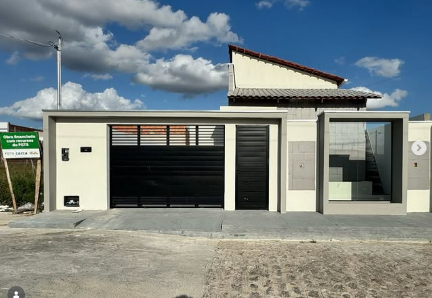 Casa moderna executada pela Alicerce dentro do programa MCMV
